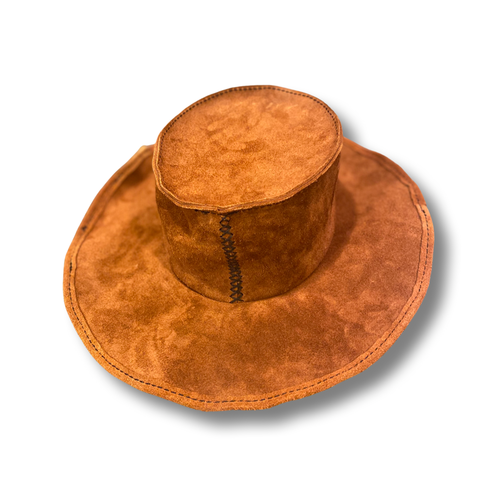 ? Vintage Faux Suede Western Cowboy Bolero Hat – 1970s ? Vintage 1970s Levi Strauss Suede Look Cowboy Western Hat  main image 4